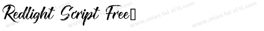 Redlight Script Free字体转换
